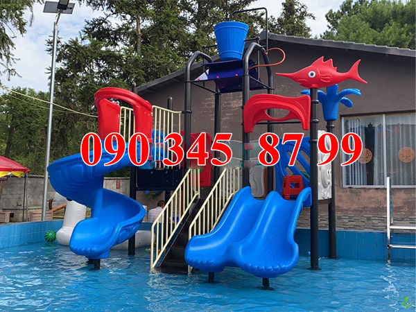 NHÀ TRƯỢT TRẺ EM LIÊN HOÀN BỂ BƠI