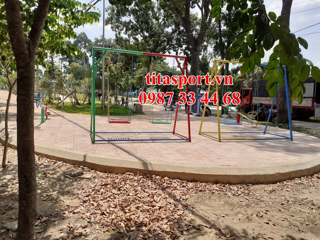 Lắp đặt xích đu trẻ em
